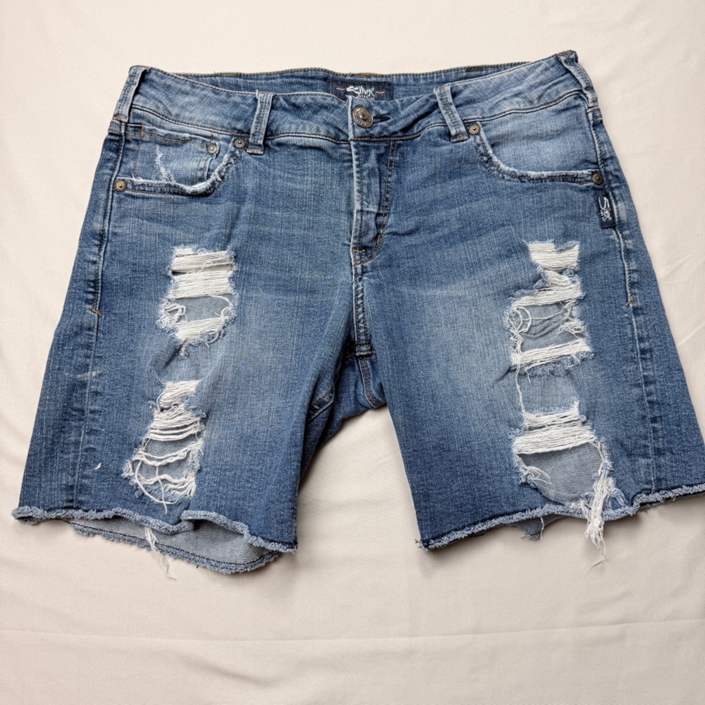 Silver Jeans Sam Bermuda denim shorts